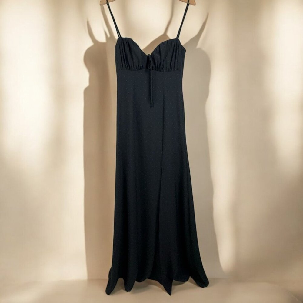 NWT Rumer Anissa Ruched Maxi Dress in Black - Picture 7 of 8
